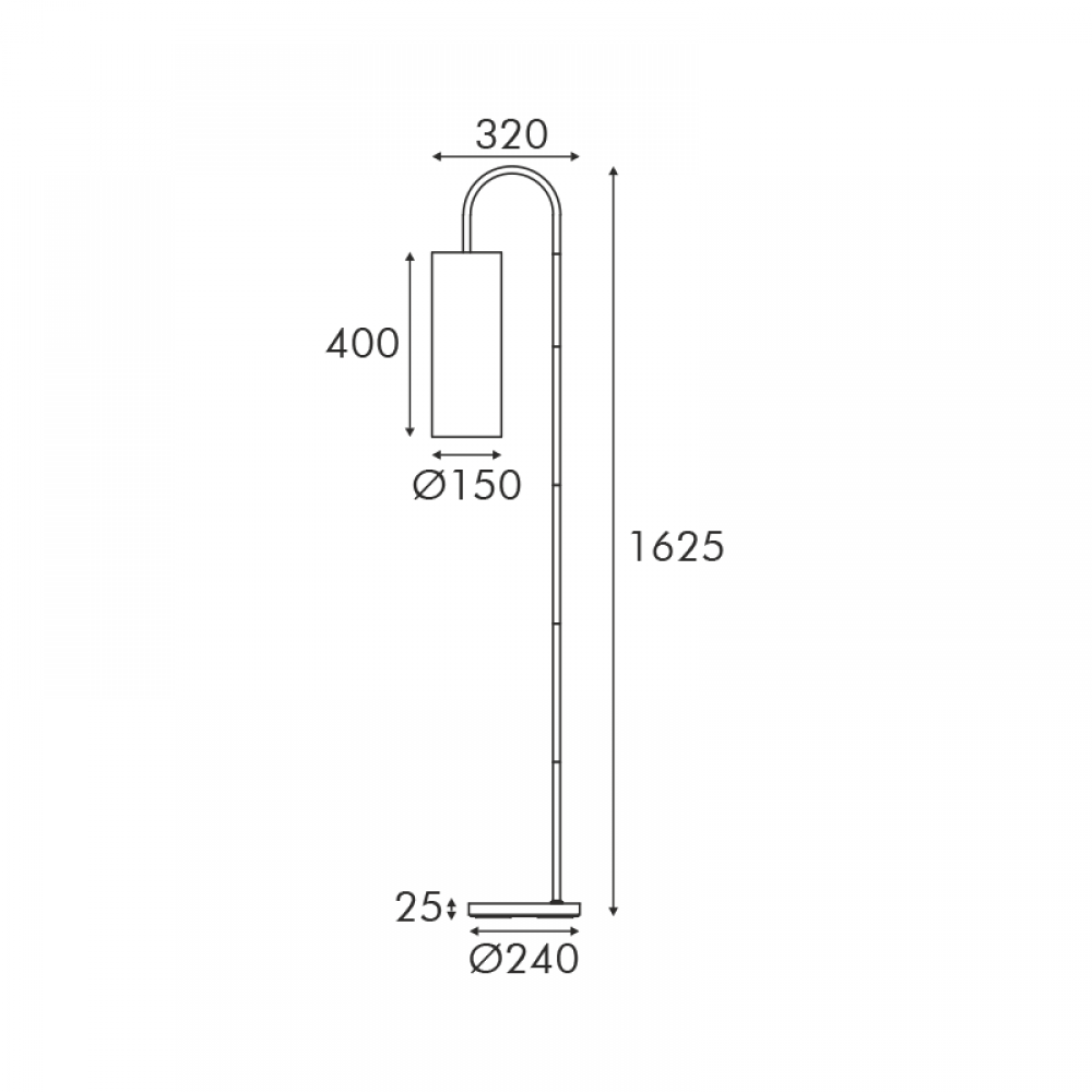ΔΑΠΕΔΟΥ ΟΡΕΙΧΑΛΚΟ ΜΕΤΑΛΛΟ ΜΠΕΖ ΥΦΑΣΜΑΤΙΝΟ ΚΑΠΕΛΟ 1ΧΕ27 L32*W24*H162.5cm ZORAN ACA