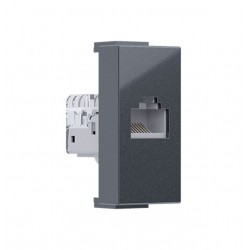 MODYS Πρίζα Δικτύου Ανθρακί 1 ΣΤ. RJ45 CAT.5E Χωρίς Θωράκιση IP20 - Aca Elec