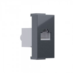 MODYS Πρίζα Δικτύου Ανθρακί 1 ΣΤ. RJ45 CAT.6 Με Θωράκιση IP20 - Aca Elec