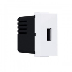 MODYS Πρίζα Τροφοδοσίας USB 1 ΣΤ. 1xUSB Λευκή 5VDC 1.2A IP20 - Aca Elec