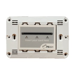 MODYS Καρτοδιακόπτης RFID & Βάση Στήριξης Με Βίδες 3 ΣΤ. Απαλό Γκρι 24VDC IP20- Aca Elec