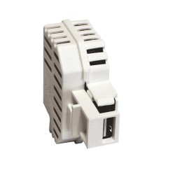 MODYS Αντάπτορας - Πρίζα USB KS 1 ΣΤ. 5V 1x1200m Λευκός IP20 - Aca Elec