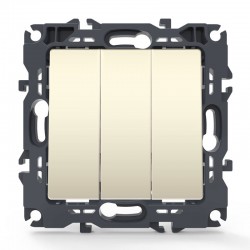 PRIME ΔΙΑΚΟΠΤΗΣ ΤΡΙΠΛΟΣ ΑΠΛΟΣ ΜΕ ΒΙΔΑ 1+1+1P 10AX 250VAC IP20 ΙΒΟΥΑΡ - Aca Elec