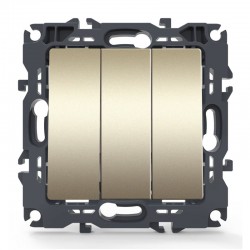 PRIME ΔΙΑΚΟΠΤΗΣ ΤΡΙΠΛΟΣ ΑΠΛΟΣ ΜΕ ΒΙΔΑ 1+1+1P 10AX 250VAC IP20 MAT ΣΑΜΠΑΝΙΖΕ - Aca Elec