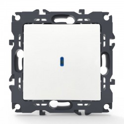 PRIME ΔΙΑΚΟΠΤΗΣ ΑΛΕΡΕΤΟΥΡ & LED ΛΥΧΝΙΑ ΠΡΟΣΑΝΑΤΟΛΙΣΜΟΥ (ΟΝ-ΟFF) ΜΕ ΚΛΙΠ 1P 10AX 250VAC IP20 ΛΕΥΚΟΣ - Aca Elec