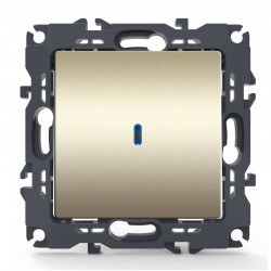PRIME ΔΙΑΚΟΠΤΗΣ ΑΛΕΡΕΤΟΥΡ & LED ΛΥΧΝΙΑ ΠΡΟΣΑΝΑΤΟΛΙΣΜΟΥ (ΟΝ-ΟFF) ΜΕ ΚΛΙΠ 1P 10AX 250VAC IP20 MAT ΣΑΜΠΑΝΙΖΕ - Aca Elec