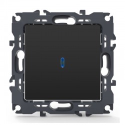 PRIME ΔΙΑΚΟΠΤΗΣ ΑΛΕΡΕΤΟΥΡ & LED ΛΥΧΝΙΑ ΠΡΟΣΑΝΑΤΟΛΙΣΜΟΥ (ΟΝ-ΟFF) ΜΕ ΚΛΙΠ 1P 10AX 250VAC IP20 MAT ΑΝΘΡΑΚΙ - Aca Elec