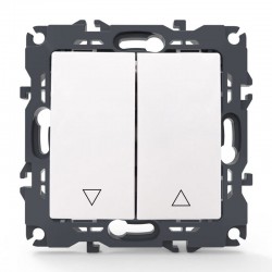 PRIME ΜΠΟΥΤΟΝ ΡΟΛΩΝ ΜΕ ΚΛΙΠ 1-1P 10A 250VAC IP20 ΛΕΥΚΟ - Aca Elec