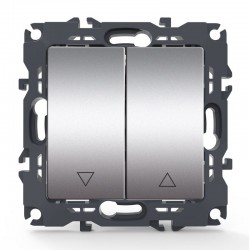 PRIME ΜΠΟΥΤΟΝ ΡΟΛΩΝ ΜΕ ΚΛΙΠ 1-1P 10A 250VAC IP20 MAT ΑΛΟΥΜΙΝΙΟ - Aca Elec