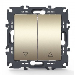 PRIME ΜΠΟΥΤΟΝ ΡΟΛΩΝ ΜΕ ΚΛΙΠ 1-1P 10A 250VAC IP20 MAT ΣΑΜΠΑΝΙΖΕ - Aca Elec