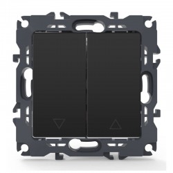 PRIME ΜΠΟΥΤΟΝ ΡΟΛΩΝ ΜΕ ΚΛΙΠ 1-1P 10A 250VAC IP20 MAT ΑΝΘΡΑΚΙ - Aca Elec