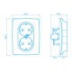 PRIME ΠΡΙΖΑ ΣΟΥΚΟ ΑΣΦΑΛΕΙΑΣ 2x2P+E 16A 250VAC IP20 ΙΒΟΥΑΡ - Aca Elec
