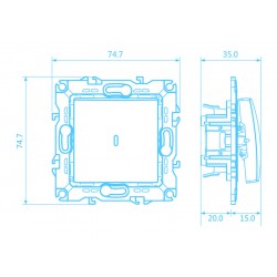 PRIME ΔΙΑΚΟΠΤΗΣ ΑΛΕΡΕΤΟΥΡ & LED ΛΥΧΝΙΑ ΠΡΟΣΑΝΑΤΟΛΙΣΜΟΥ (ΟΝ-ΟFF) ΜΕ ΚΛΙΠ 1P 10AX 250VAC IP20 MAT ΑΝΘΡΑΚΙ - Aca Elec