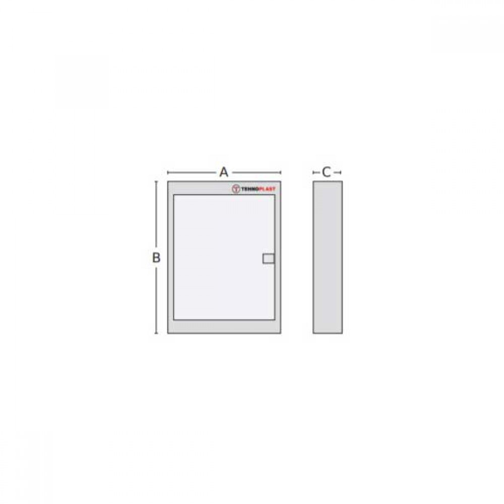 Πίνακας Επίτοιχος Πλαστικός N8CW 8 Θέσεων - 1 Σειρά με Λευκή Πόρτα IP40 - Tehnoplast