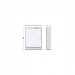 Πίνακας Επίτοιχος Πλαστικός N12CW 12 Θέσεων - 1 Σειρά με Λευκή Πόρτα IP40 - Tehnoplast