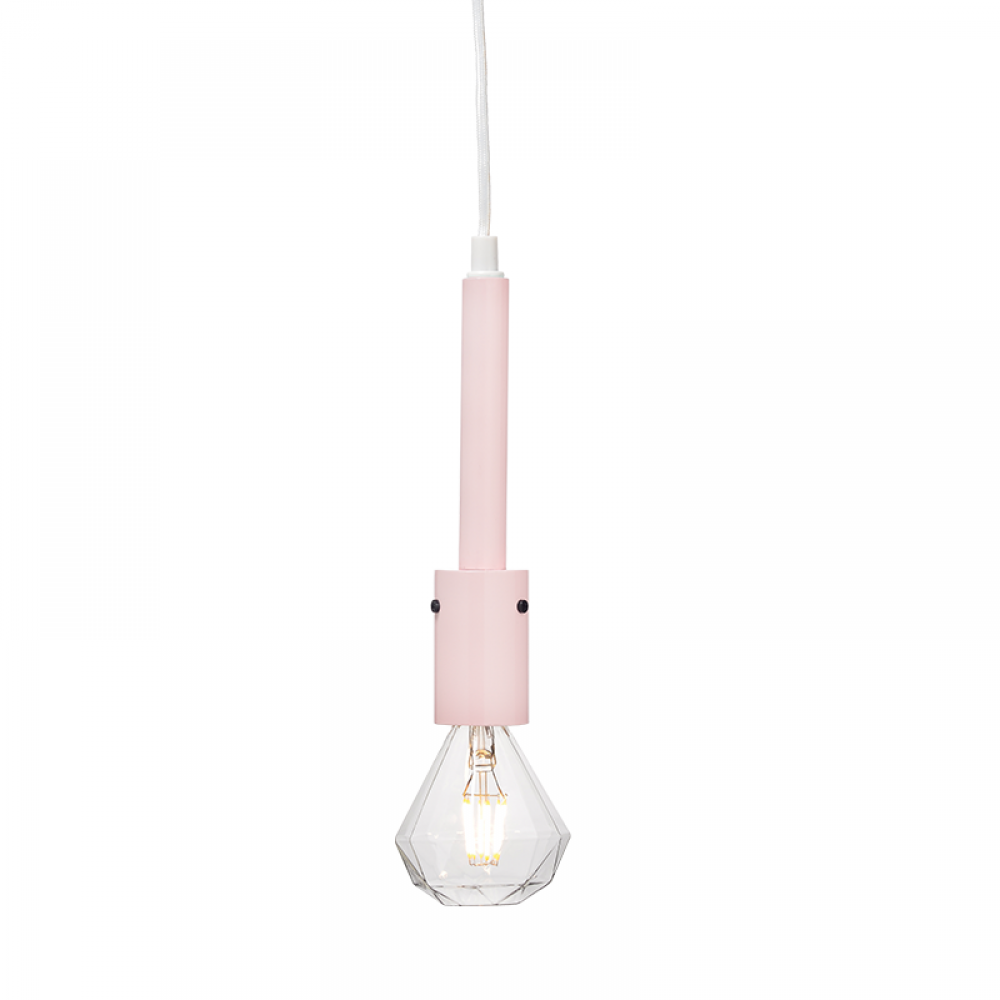 Μεταλλικό Κρεμαστό Φωτιστικό Με Ντουι Παλ Ροζ Ø50 1xE27 PRIMO ACA