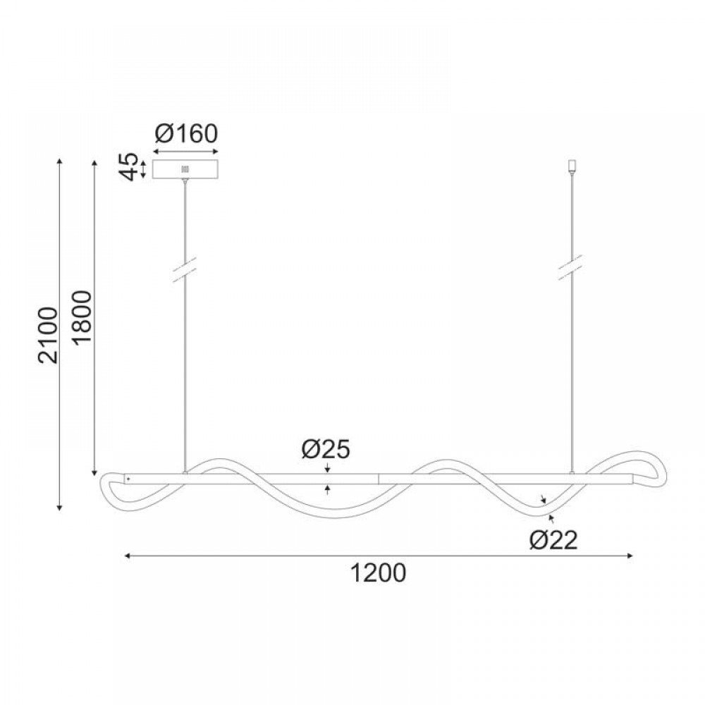 LED Κρεμαστό Φωτιστικό Μεταλλικό Μαύρο 36W KYMA - Aca Decor