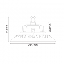 LED HIGH BAY ASTREK DIM 1-10V 200W 30.000LM 5000K 90° 230V AC IP65 Ra>80 50.000HRS ACA