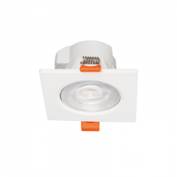 LED Χωνευτό Φωτιστικό Σποτ Λευκό Τετράγωνο Θερμό-Ουδέτερο-Ψυχρό 7W 40 μοίρες  FALKO - ACA