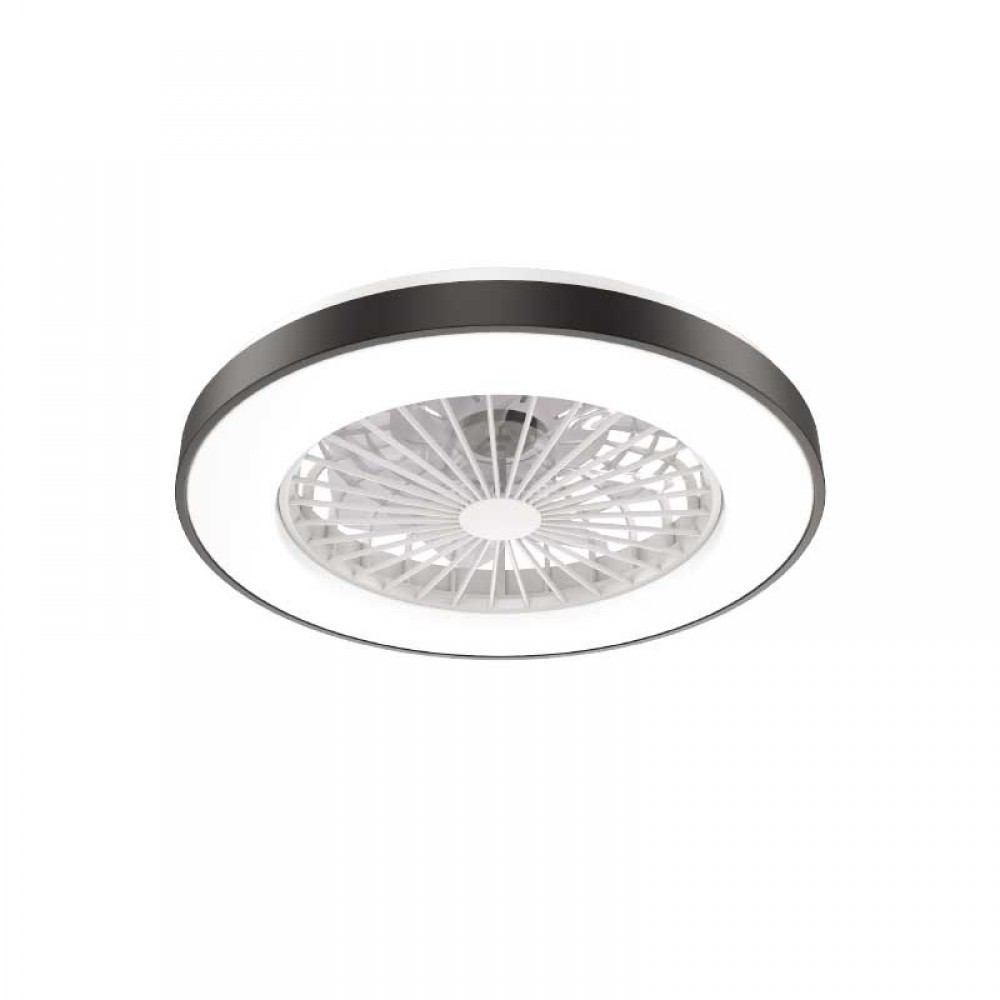 ΑΝΕΜΙΣΤΗΡΑΣ ΟΡΟΦΗΣ ΠΛΑΦΟΝΙΕΡΑ SMART ΜΑΥΡΗ DIMMABLE DC22W Φ50 7 ΔΙΑΦΑΝH ABS ΠΤΕΡΥΓΙΑ ΤΗΛΕΧΕΙΡΙΣΤΗΡΙΟ ACA