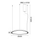 ΚΡΕΜΑΣΤΟ Φ/Σ LED 33W CCT 3000LM HARMONY ΧΡΥΣΟ ΑΛΟΥΜΙΝΙΟ IP20 D42XH120CM ACA