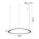 ΚΡΕΜΑΣΤΟ Φ/Σ LED 73W CCT 5800LM HARMONY ΛΕΥΚΟ ΑΛΟΥΜΙΝΙΟ IP20 D80XH120CM ACA