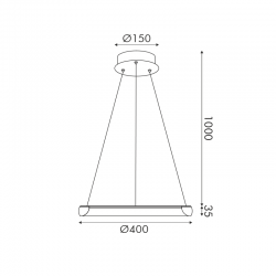 ΚΡΕΜΑΣΤΟ Φ/Σ LED 24W 1900LM CCT IP20 ΜΑΥΡΟ ΜΕΤΑΛΛΙΚΟ + ΑΚΡΥΛΙΚΟ - ACA