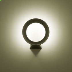 LED Edison Απλίκα Εξωτερικού Χώρου Σε Σκούρο Γκρι 8W IP54 RING - ACA