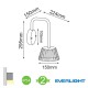 EVERLIGHT LED Απλίκα Εξωτερικού Χώρου Σκούρο Γκρι 10W IP54 VIANA - ACA