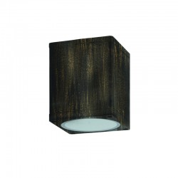 GU10 SQUARE CEILING LUMINAIRE 230V AC GOLDEN BLACK IP65 GU10 MAX.35W ACA