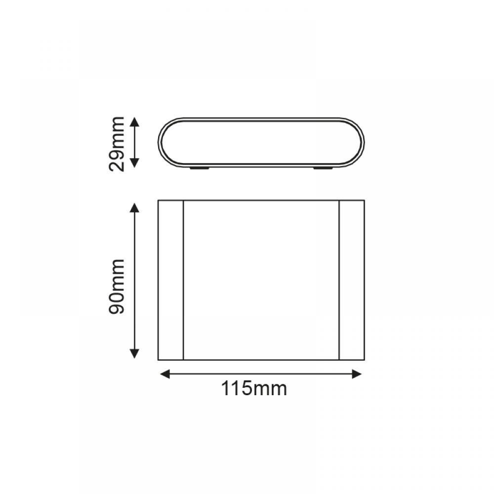 LED SMD WALL LUMINAIRE 7W 310LM 60° 230V AC 3.000K RUSTY CRI80 IP54 30.000HRS ACA