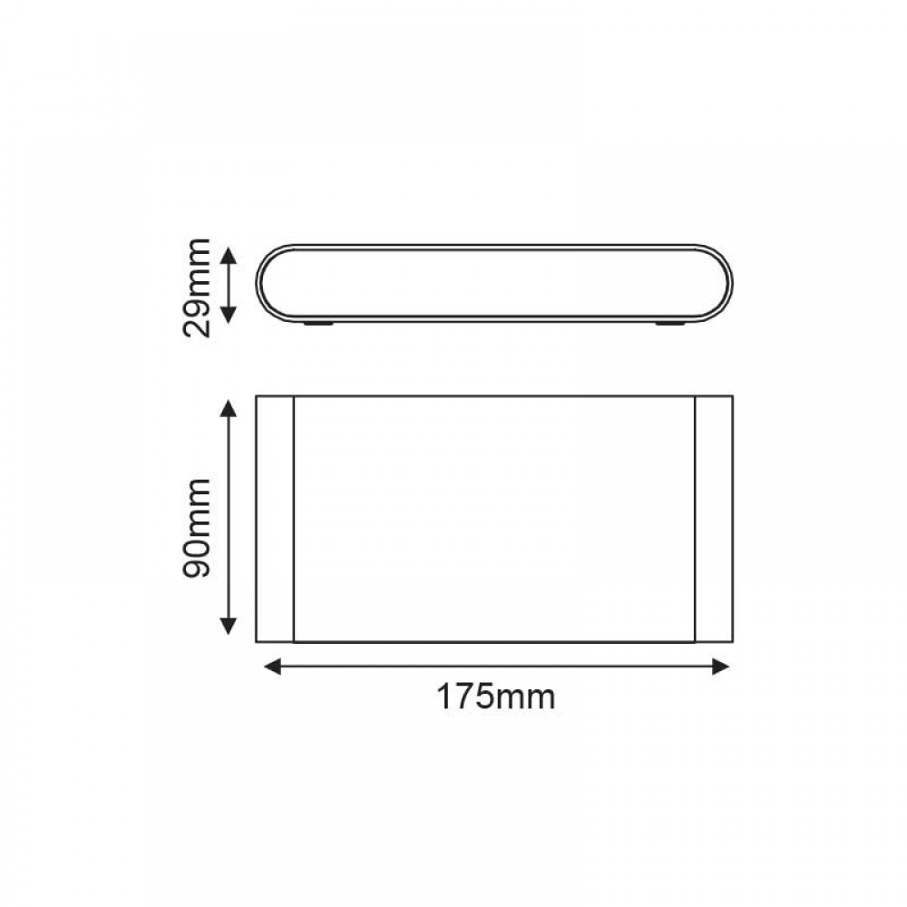 LED SMD WALL LUMINAIRE 11W 570LM 60° 230V AC 3.000K RUSTY CRI80 IP54 30.000HRS ACA
