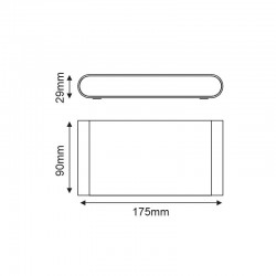 LED SMD WALL LUMINAIRE 11W 570LM 60° 230V AC 3.000K RUSTY CRI80 IP54 30.000HRS ACA