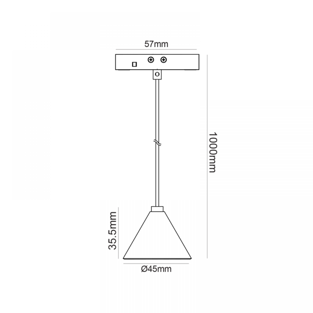 ΜΙΝΙ ΜΑΥΡΟ ΜΑΓΝΗΤΙΚΟ ΚΡΕΜΑΣΤΟ ΦΩΤΙΣΤΙΚΟ 24V DC 2W 3000K 160LM 36° RA90 5YRS Φ45*35,5(1000)ΜΜ ACA