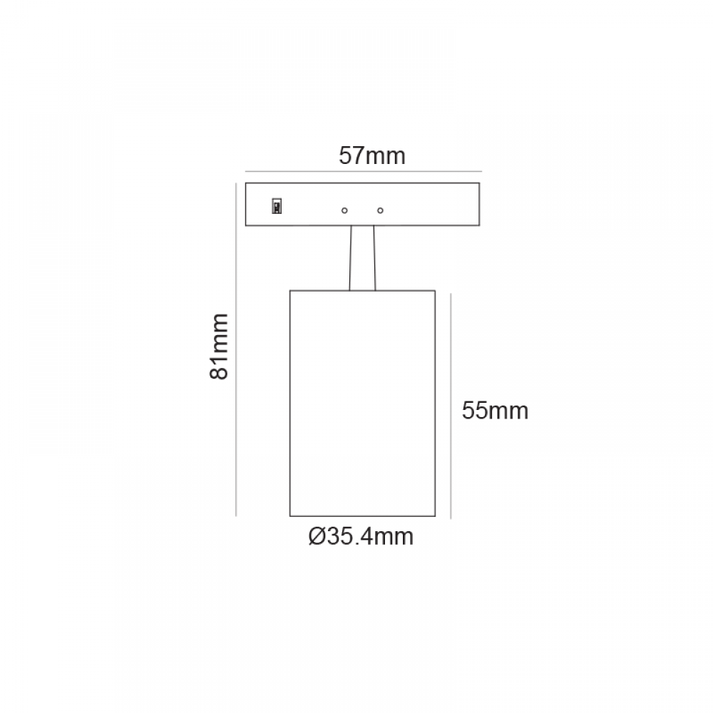 ΜΙΝΙ ΜΑΥΡΟ ZOOMABLE ΜΑΓΝΗΤΙΚΟ ΣΠΟΤ 24V DC 5W 3000K 470LM max. 20-60° RA90 5YRS Φ35,4*55(81)ΜΜ ACA