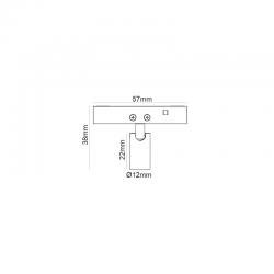 ΜΙΝΙ ΜΑΥΡΟ ΜΑΓΝΗΤΙΚΟ ΣΠΟΤ 24V DC 1W 3000K 80LM 24° RA90 5YRS Φ12*22(38)ΜΜ aca