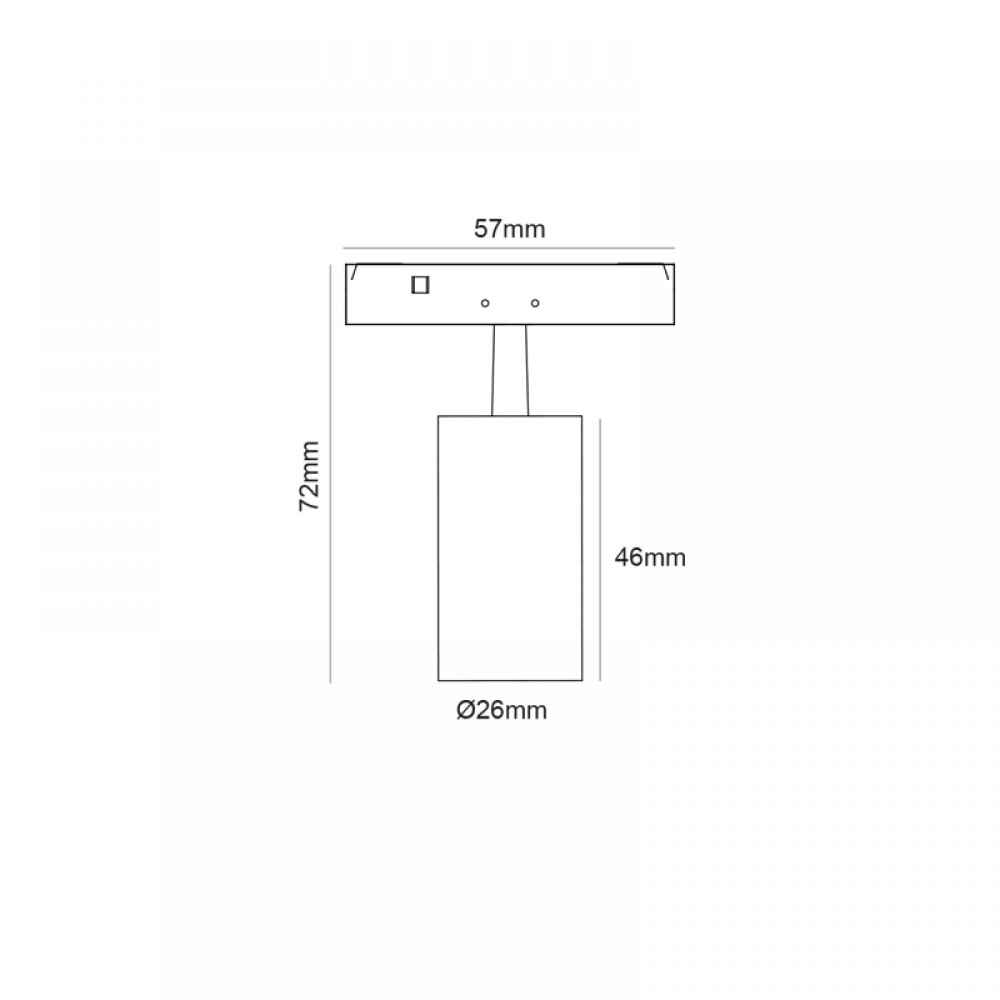 ΜΙΝΙ ΜΑΥΡΟ ΜΑΓΝΗΤΙΚΟ ΣΠΟΤ 24V DC 2W 4000K 190LM 24° RA90 5YRS Φ26*46(72)ΜΜ ACA