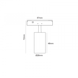 ΜΙΝΙ ΜΑΥΡΟ ΜΑΓΝΗΤΙΚΟ ΣΠΟΤ 24V DC 2W 3000K 180LM 24° RA90 5YRS Φ26*46(72)ΜΜ ACA