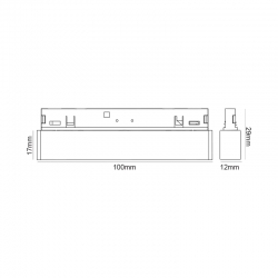 ΜΙΝΙ ΜΑΥΡΟ ΜΑΓΝΗΤΙΚΟ ΦΩΤΙΣΤΙΚΟ 24V DC 5W 4000K 250LM 36° RA90 5YRS L100ΜΜ ACA