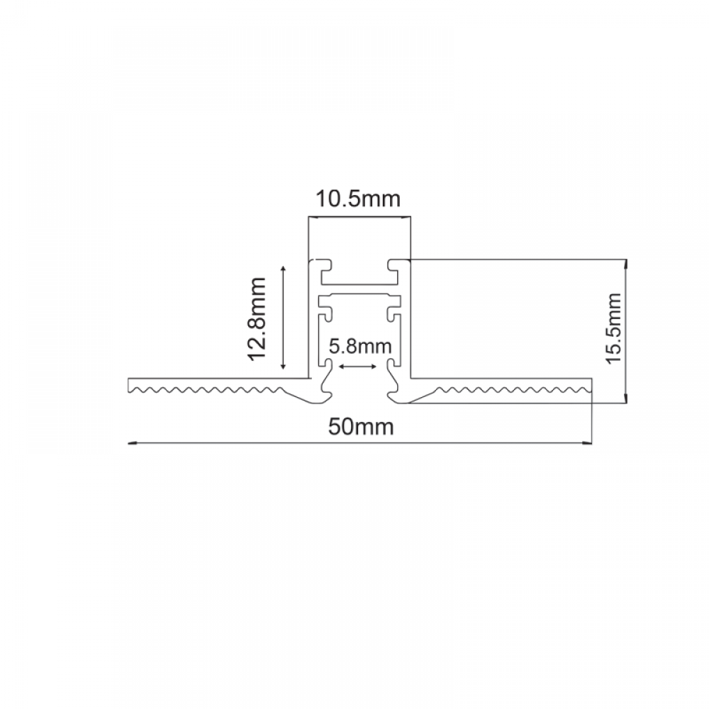 ΜΙΝΙ ΜΑΓΝΗΤΙΚΗ ΡΑΓΑ TRIMLESS 24V DC 2Μ ΜΑΥΡΗ ACA