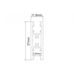 ΜΙΝΙ ΜΑΓΝΗΤΙΚΗ ΡΑΓΑ UP/DOWN 24V DC 2Μ ΜΑΥΡΗ ACA