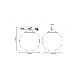 ΜΙΝΙ ΜΑΥΡΟ ΜΑΓΝΗΤΙΚΟ ΦΩΤΙΣΤΙΚΟ 24V DC 7W 3000K 650LM 230° RA90 5YRS Φ100ΜΜ ΟΠΑΛ ΓΥΑΛΙ ACA