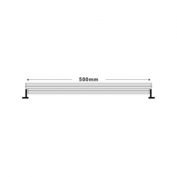 LED WALLWASHER 36W, 2880lm, 4000K,  15° x 60°, 1m, IP66, 3 years warranty with fast connectors ACA