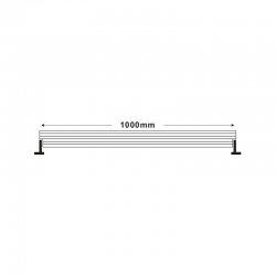 LED WALLWASHER 36W, 2520lm, 3000K,  15° x 60° 1m, IP66, 3 years warranty with fast connectors