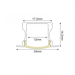 HAZEL ΠΡΟΦΙΛ ΑΛΟΥΜΙΝΙΟΥ P115U ME ΟΠΑΛ PC ΚΑΛΥΜΜΑ 2m/pc ACA