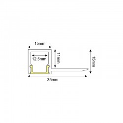 LING ONE SIDE TRIMLESS ΠΡΟΦΙΛ ΑΛΟΥΜΙΝΙΟΥ ΜΕ ΟΠΑΛ PC ΚΑΛΛΥΜΑ 2m/pc ACA