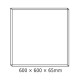 Πλαίσιο Για LED Panel Οροφής 60x60x6,5cm Από Φύλλο Αλουμινίου - ACA