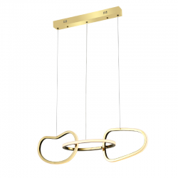ΚΡΕΜΑΣΤΟ Φ/Σ LED 42W 3300LM CCT IP20  ΧΡΥΣΟ ΑΤΣΑΛΙ + ΑΚΡΥΛΙΚΟ ACA