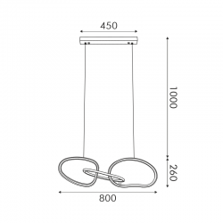 ΚΡΕΜΑΣΤΟ Φ/Σ LED 42W 3300LM CCT IP20  ΧΡΥΣΟ ΑΤΣΑΛΙ + ΑΚΡΥΛΙΚΟ ACA