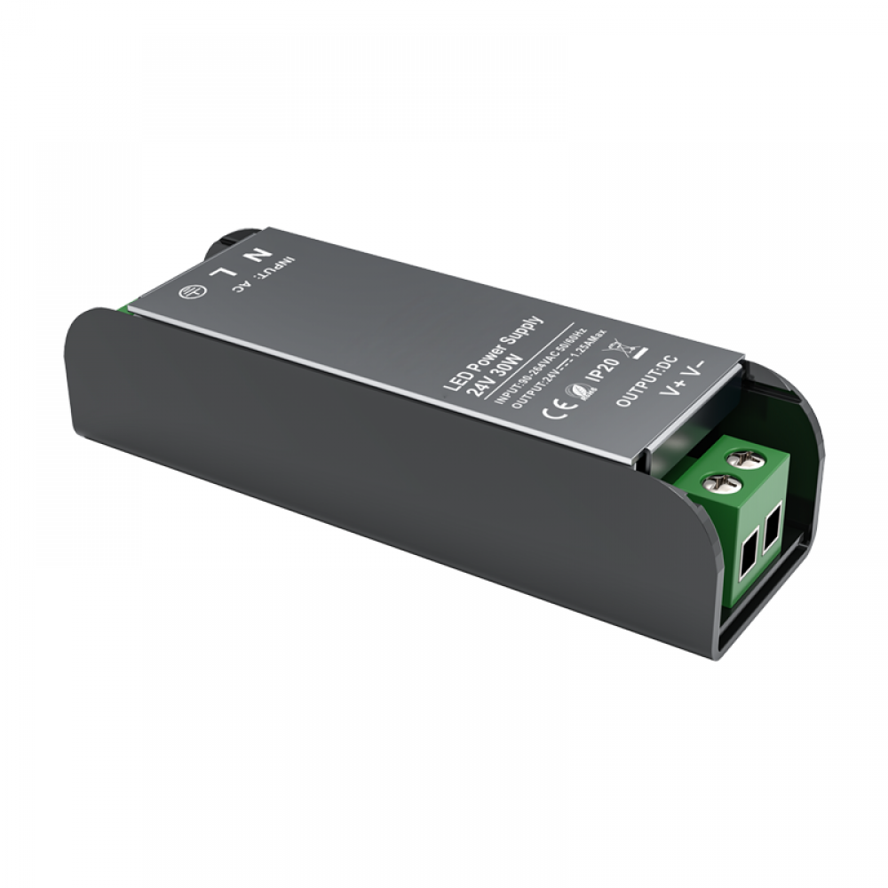 LED CV METAL DRIVER 30W 230V AC- 24V DC 1,25A IP20 5YRS ACA